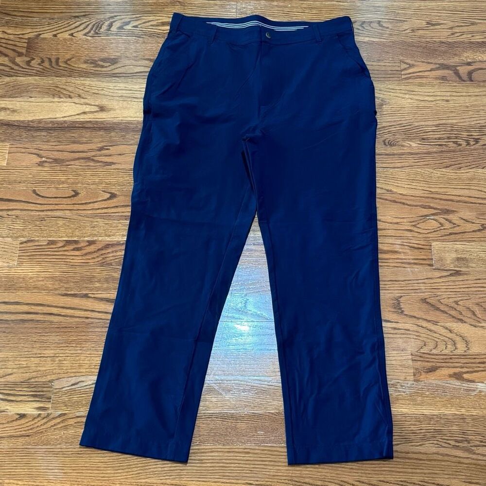 Coolibar Navy Glat Front Performance Pants. UPF 50+. Size 34.
